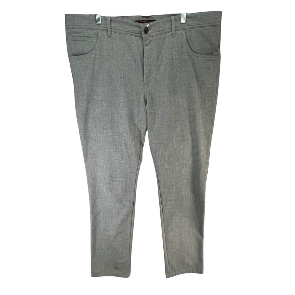 Alberto Ceramica Stone Pants Men 40x34 Gray Modern Fit Straight Leg Smart Casual